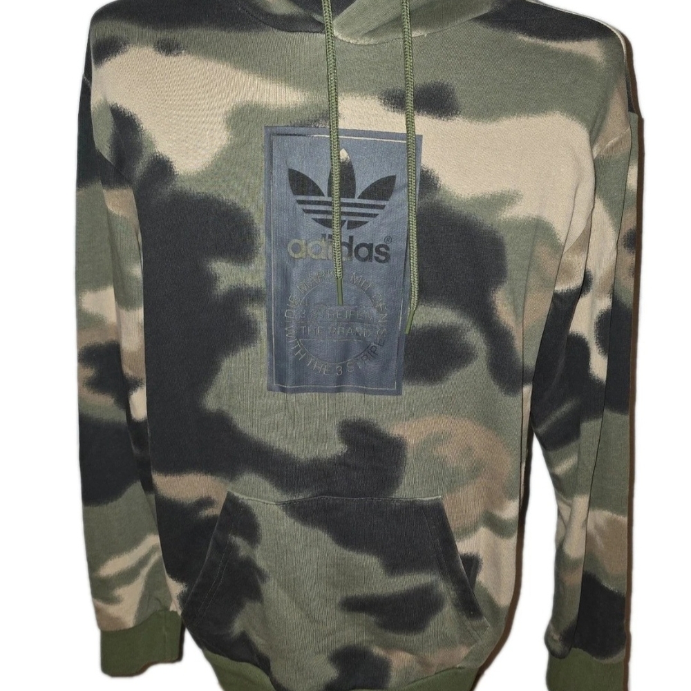 Adidas Hoodie Men Medium Camo The Brand With Three Stripes
